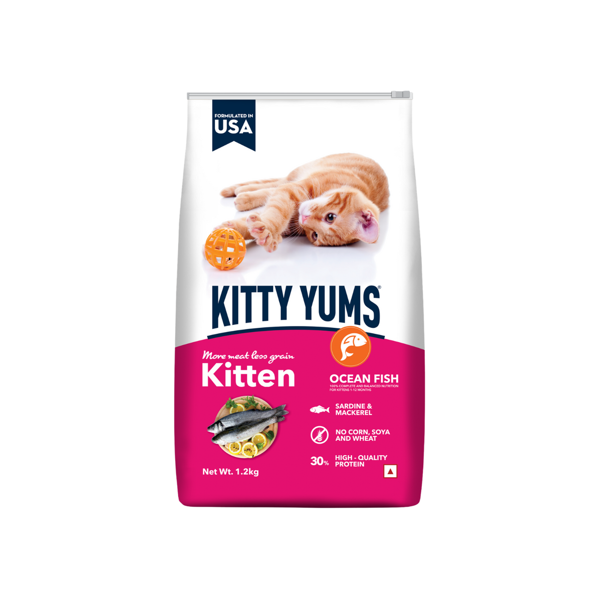 Kitty Yums Kitten Dry Cat Food, 1.2kg - Animeal