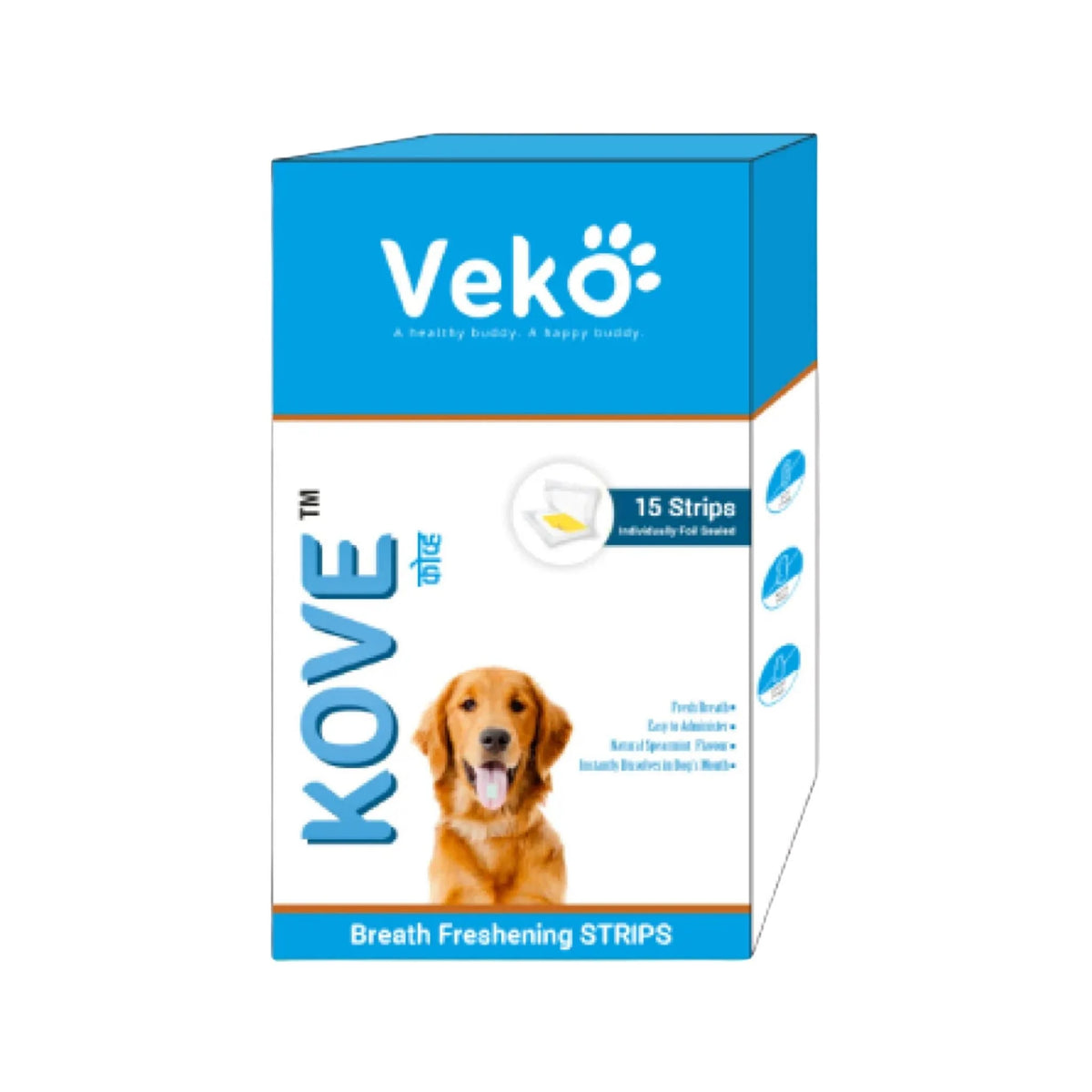 Kove Breath Oral Strips for Dogs, 15 Pieces - Animeal