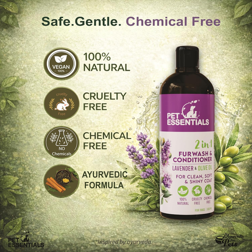 LAVENDER AND OLIVE OIL FURWASH AND CONDITIONER (200ML) - Animeal