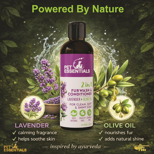 LAVENDER AND OLIVE OIL FURWASH AND CONDITIONER (200ML) - Animeal