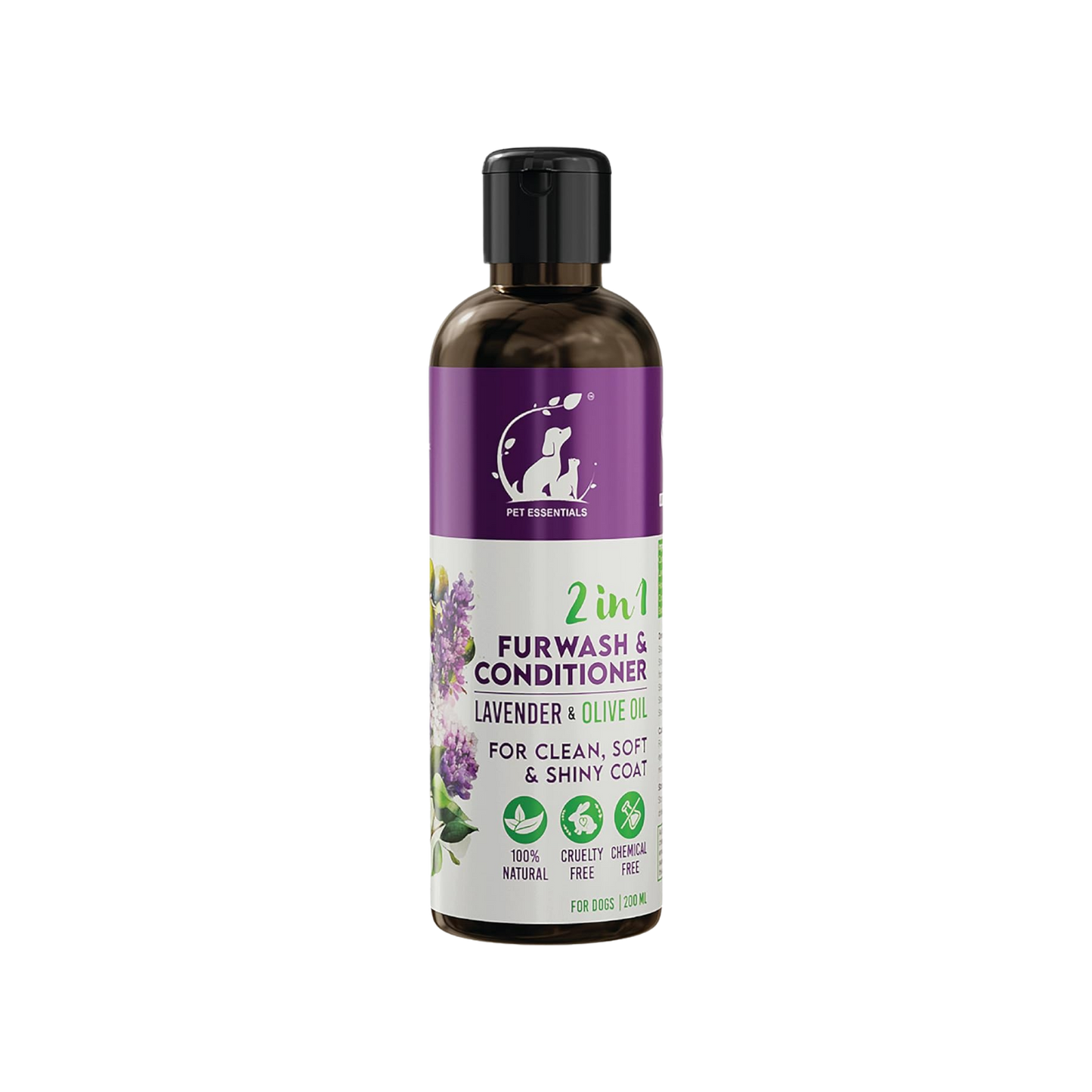 LAVENDER AND OLIVE OIL FURWASH AND CONDITIONER (200ML) - Animeal
