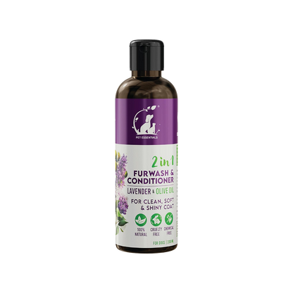 LAVENDER AND OLIVE OIL FURWASH AND CONDITIONER (200ML) - Animeal