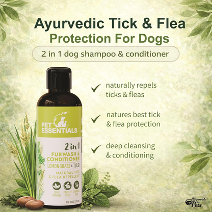 LEMONGRASS AND TULSI FURWASH AND CONDITIONER (200ML) - Animeal