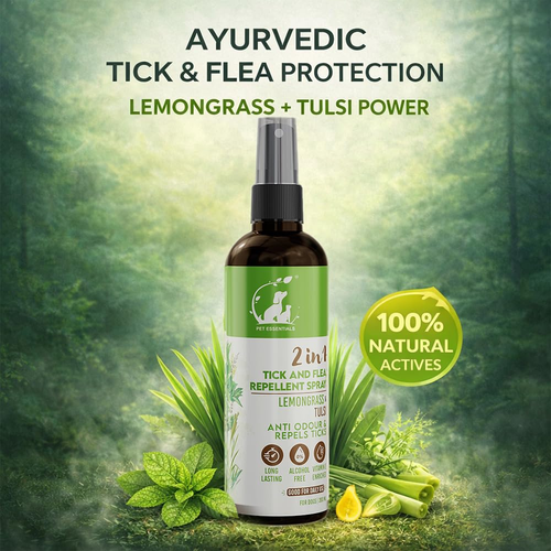 LEMONGRASS AND TULSI TICK AND FLEA REPELLENT SPRAY (200ML) - Animeal