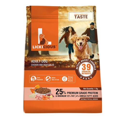 LICKICIOUS ADULT CHIC & VEG DRY FOOD [1 KG] - Animeal