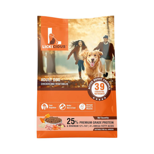 LICKICIOUS ADULT CHIC & VEG DRY FOOD [3 KG] - Animeal