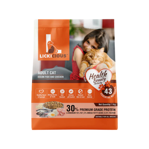 LICKICIOUS ADULT OCEAN FISH CAT DRY FOOD - Animeal