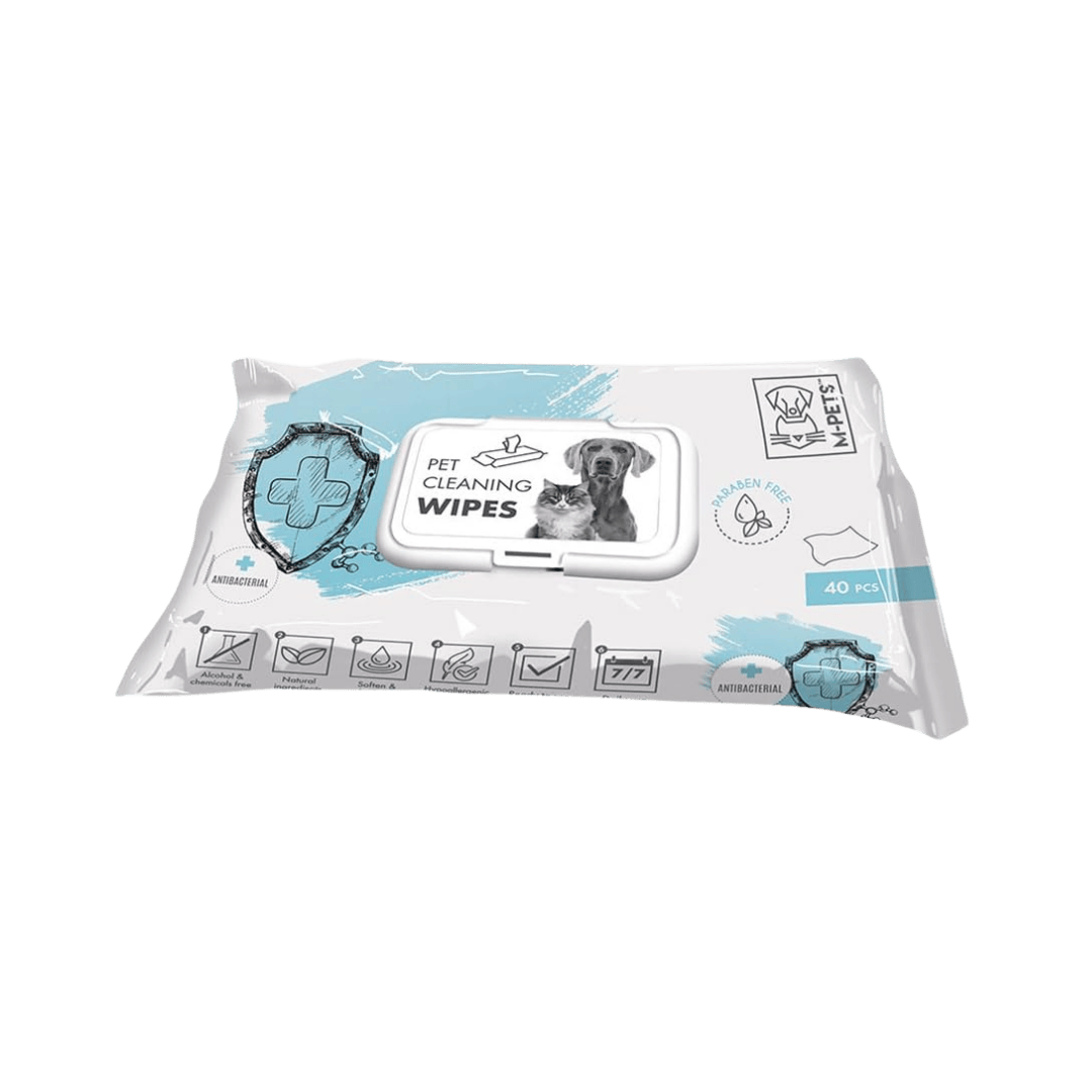 M PET CLEANING WIPES ANTIBACTERIAL - Animeal