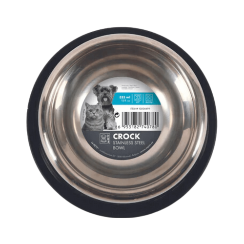 M PETS CROCK STAINLESS STEEL BOWL (L) - Animeal