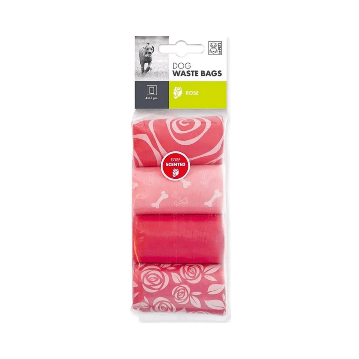 M-Pets Dog Waste Bag (Rose) | 60 Pieces - Animeal