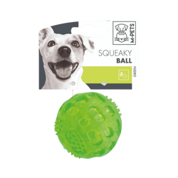 M-Pets Squeaky Ball Green for Dogs and Cats - Animeal