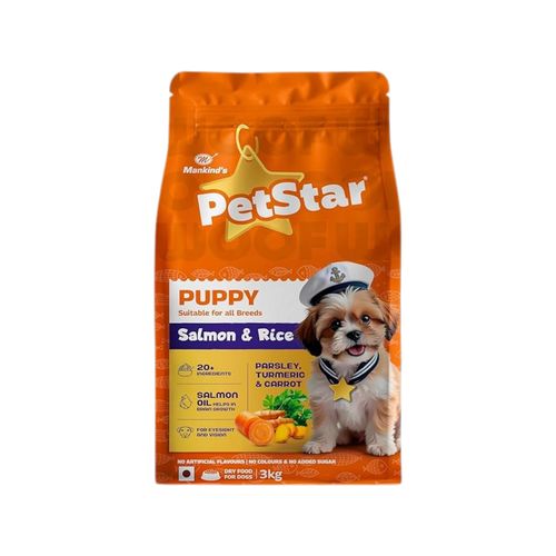 MANKIND PETSTAR SALMON PUPPY DRY FOOD (M) - Animeal