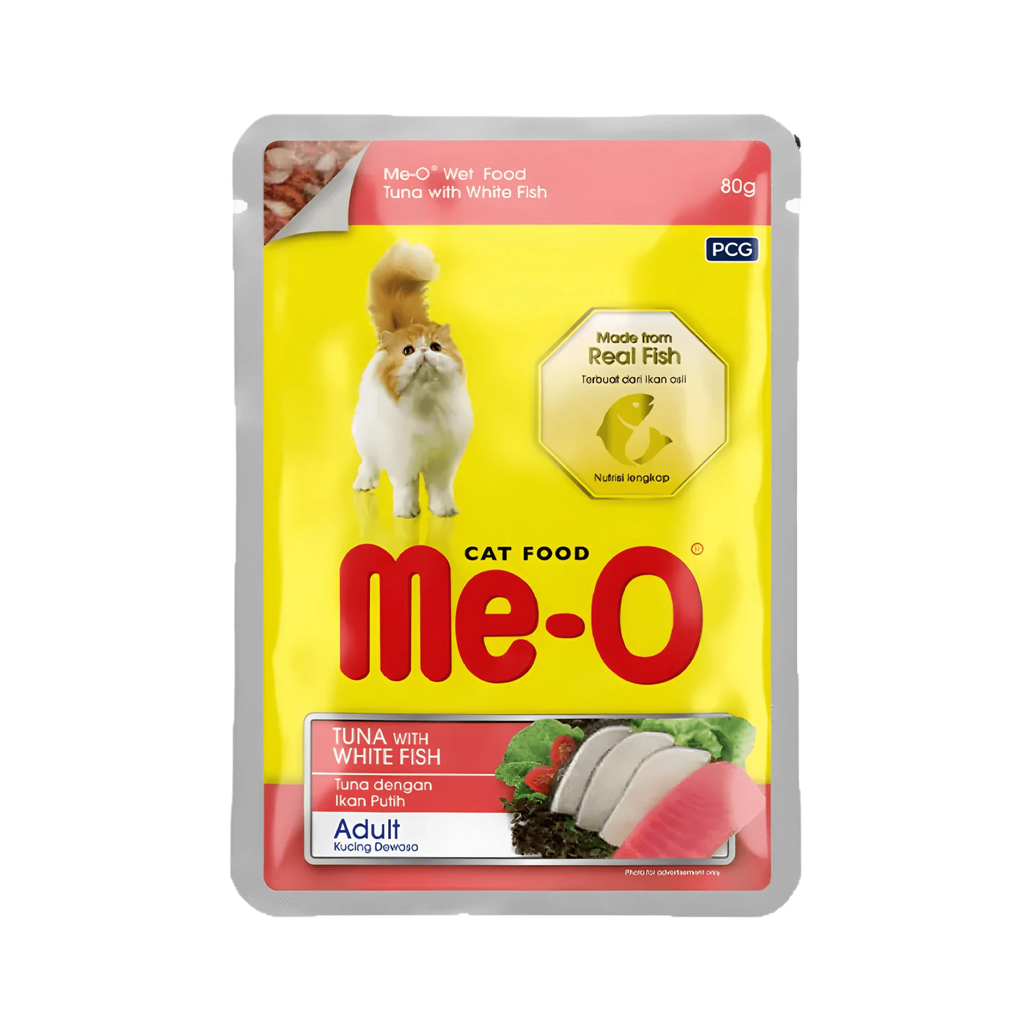 ME-O ADULT TUNA WT WHITE FISH JELLY FOOD [85 GM] - Animeal