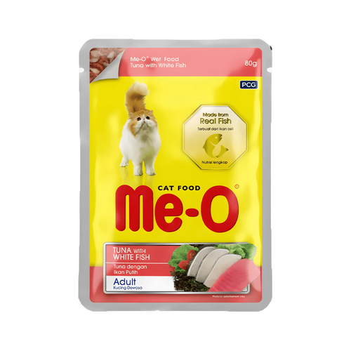 ME-O ADULT TUNA WT WHITE FISH JELLY FOOD [85 GM] - Animeal