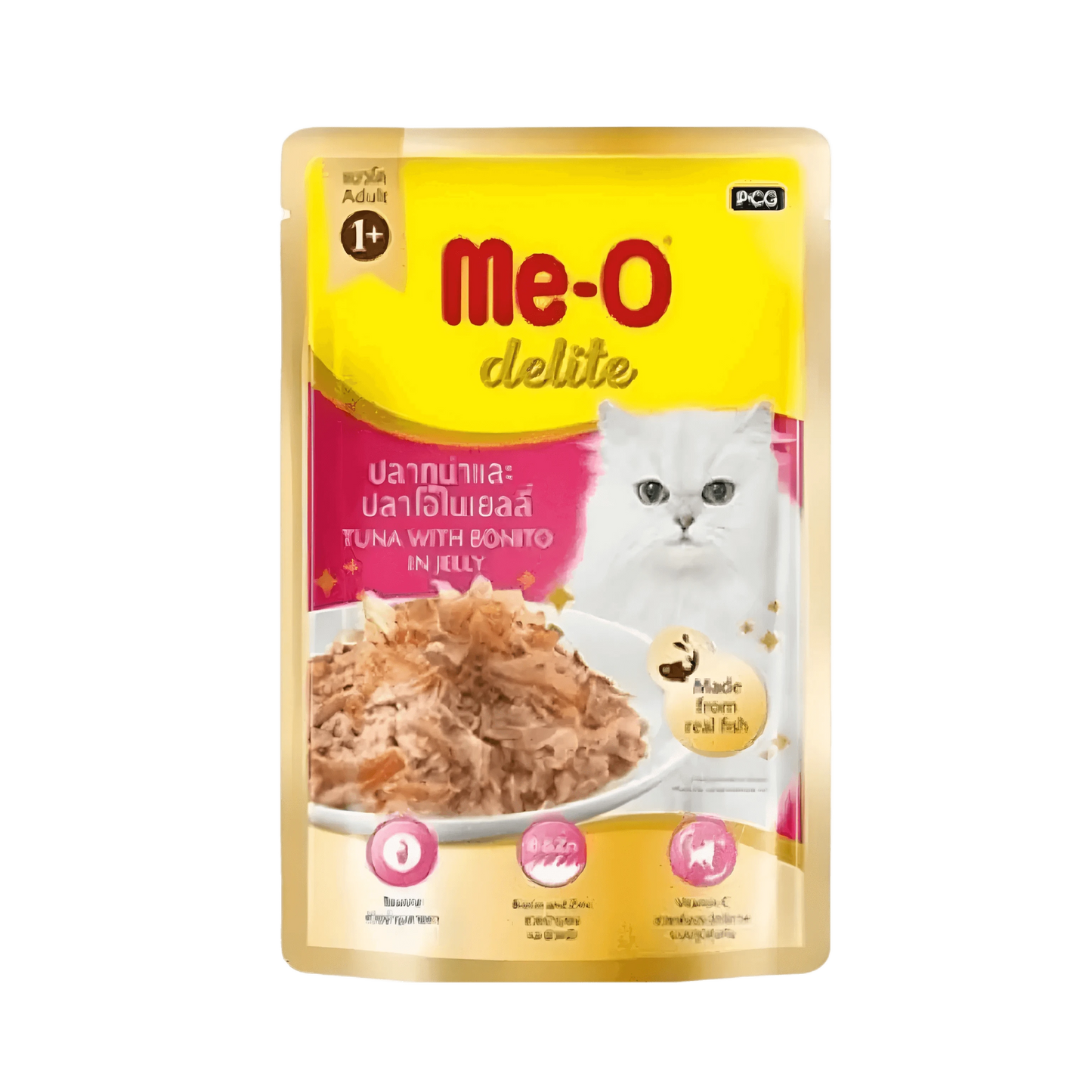 ME-O DELITE JELLY TUNA WT BONITO [70 GM] - Animeal