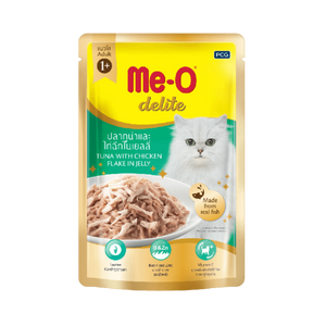 ME-O DELITE JELLY TUNA WT CHIC FLAKE [70 GM] - Animeal
