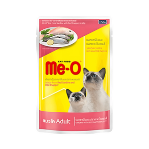 ME-O JELLY ADULT SARD WT RED SNAPPER [80 GM] - Animeal