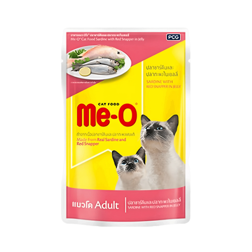 ME-O JELLY ADULT SARD WT RED SNAPPER [80 GM] - Animeal