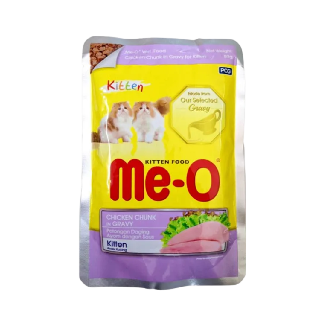 ME-O JELLY KITTEN CHICK IN GRAVY [80 GM] - Animeal