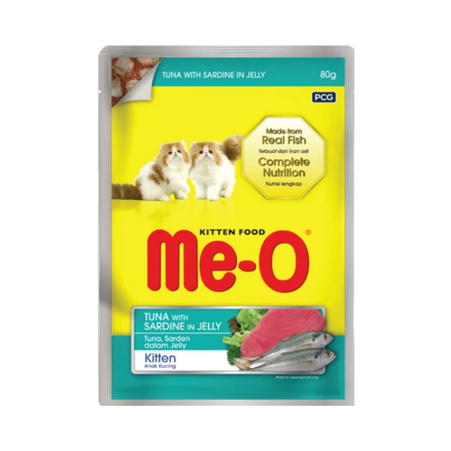 ME-O JELLY KITTEN TUNA WT SARD [80 GM] - Animeal