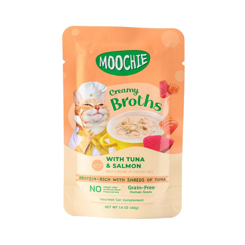 MOOCHIE CREAMY BROTHS TUNA & SALMON GRAVY - Animeal