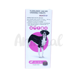 MSD Bravecto Chew for Dogs 40 to 56kg, 1 Chewable Tablet - Animeal