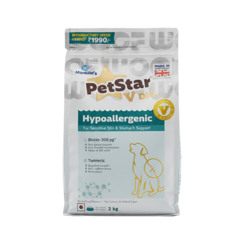 Mankind Petstar Hypoallergenic Dry Dog Food, 2kg - Animeal