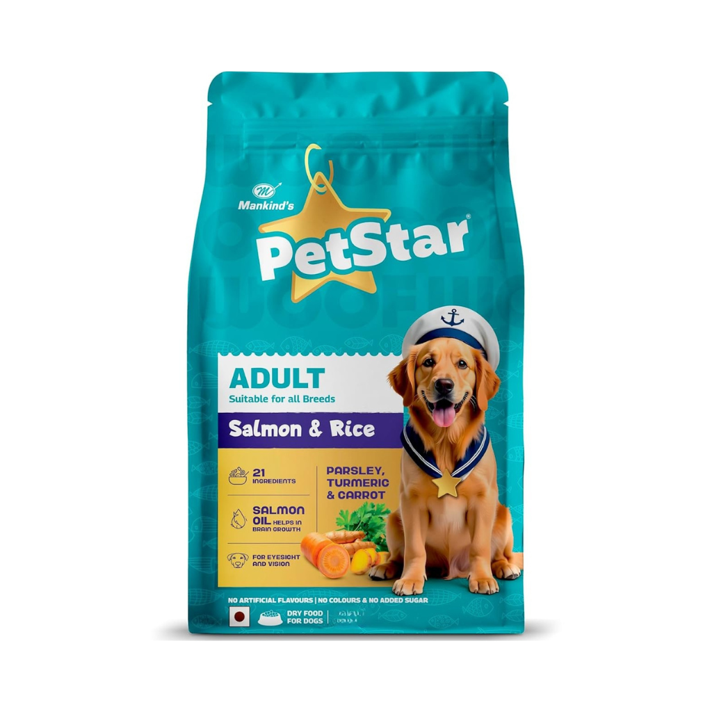 Mankind Petstar Salmon Adult Dry Dog Food, 1kg - Animeal
