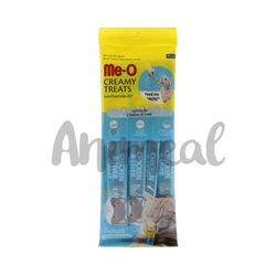 Me-O Creamy Cat Treat Chicken & Liver 60g (4 x 15g) - Animeal