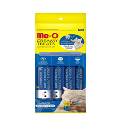 Me-O Creamy Cat Treat Chicken, Liver & Goat Milk 60g (4 x 15g) - Animeal