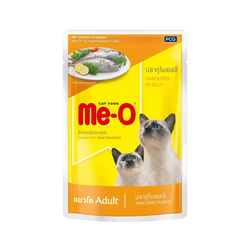 Me-O Jelly Adult Mackerel Wet Cat Food, 80g - Animeal