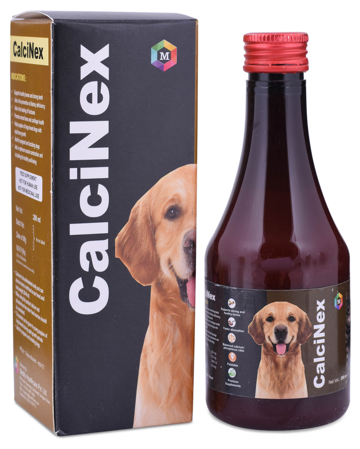 Medfly Healthcare CalciNex Syrup Calcium Supplement for Dogs and Cats (200ml) - Animeal