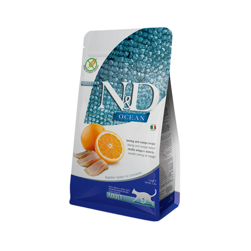N&D CAT ADU FISH&ORANGE DRY FOOD [1.5 KG] - Animeal