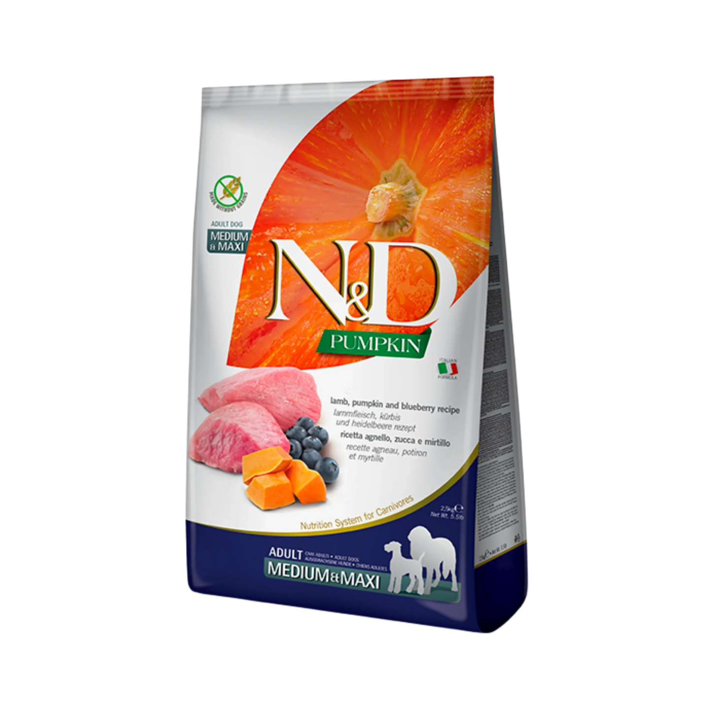 N&D GF LAMB ADU MAXI DRY FOOD [12 KG] - Animeal