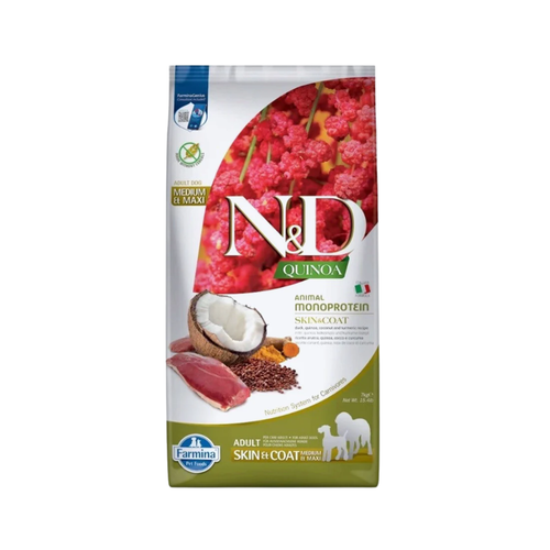 N&D QU SKIN & COAT DUCK ADULT DOG DRY FOOD [2.5 KG] - Animeal