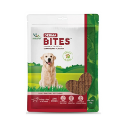 Natural Remedies Derma Bites Skin and Coat Dog Treat, Strawberry 75g - Animeal