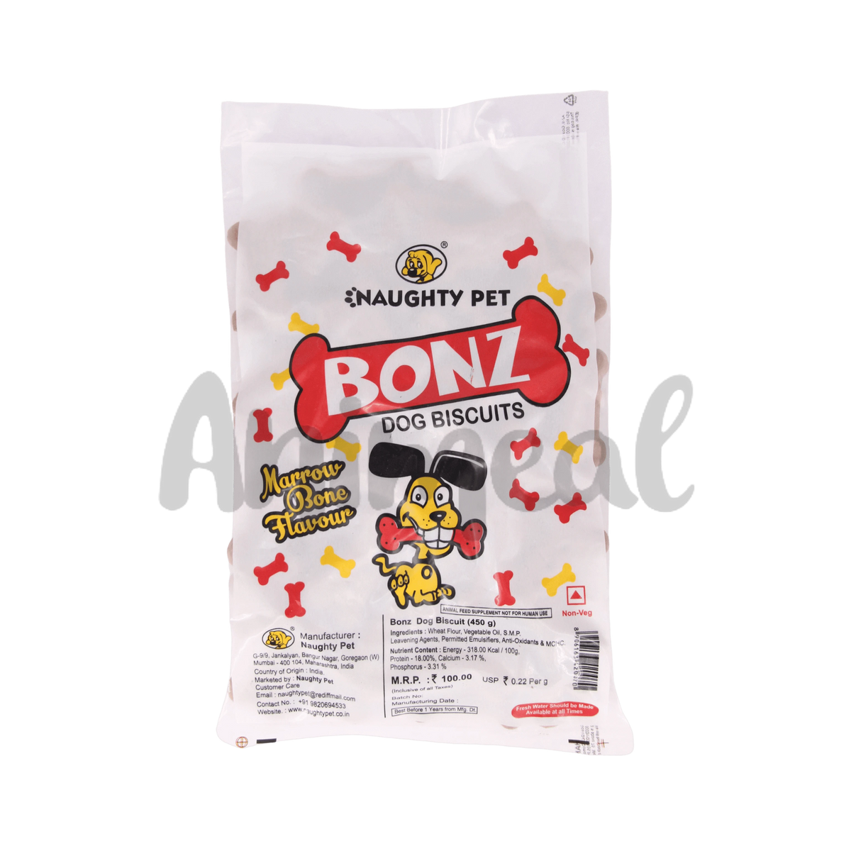 Naughty Pet Bonz Dog Biscuits 500g - Animeal