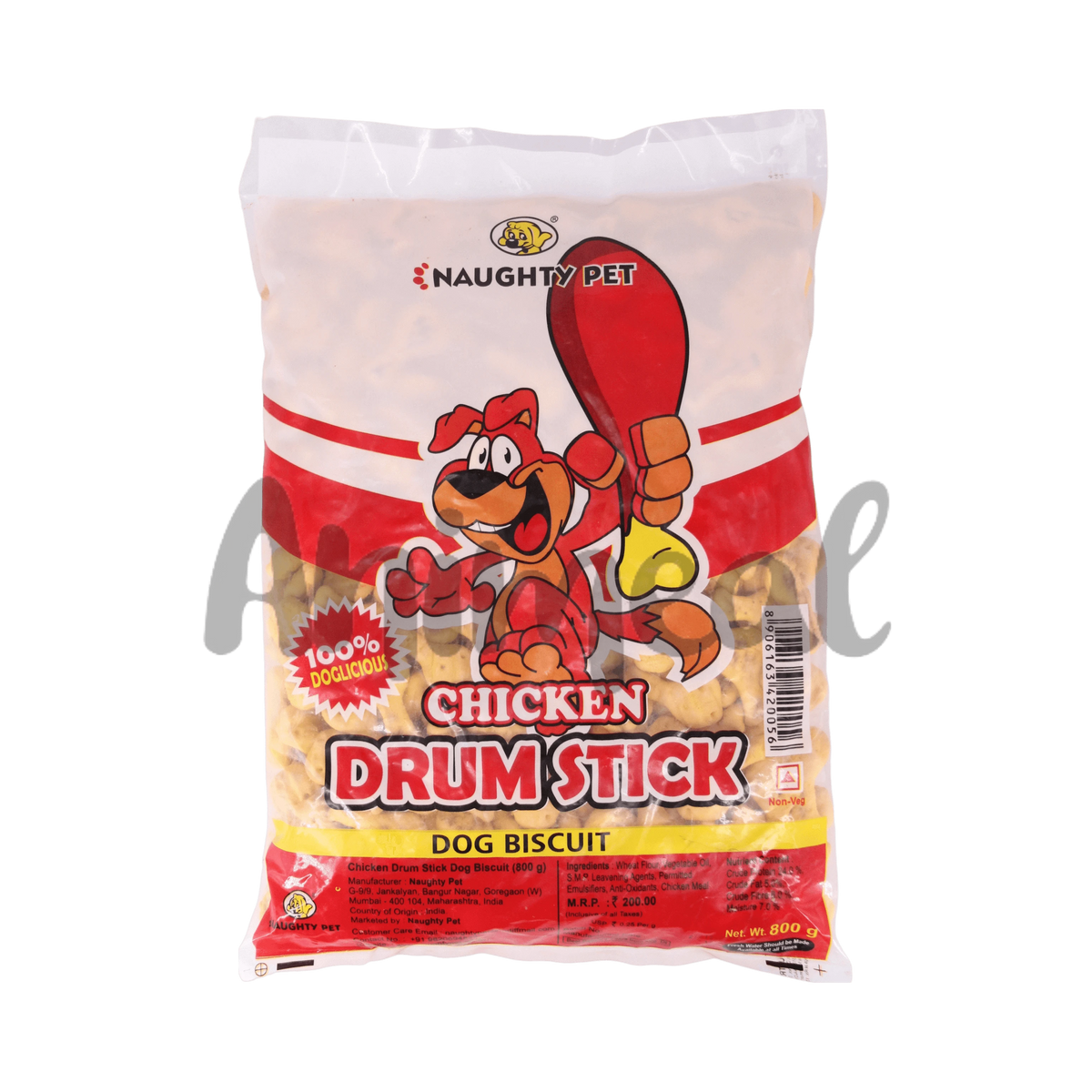 Naughty Pet Chicken Drumstick Dog Biscuits 800g - Animeal
