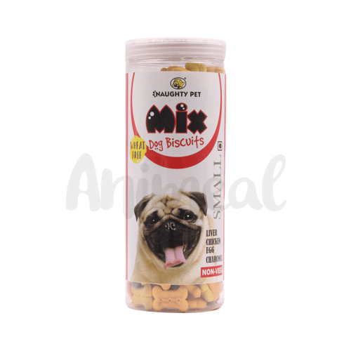 Naughty Pet Mix Non-Veg Wheat-Free Dog Biscuits, Small 550g - Animeal
