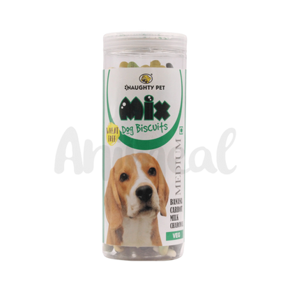 Naughty Pet Mix Veg Wheat-Free Dog Biscuits, Medium 550g - Animeal