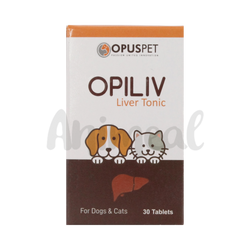 Opuspet Opiliv Tablet for Dogs and Cats, 30 Tablets - Animeal
