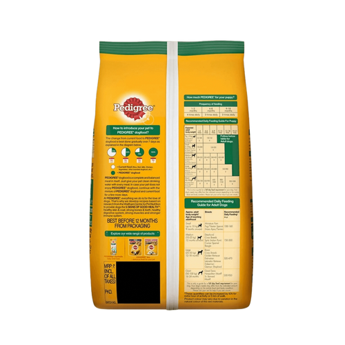 PEDIGREE ADULT & PUPPY VEG DRY FOOD (M) - Animeal