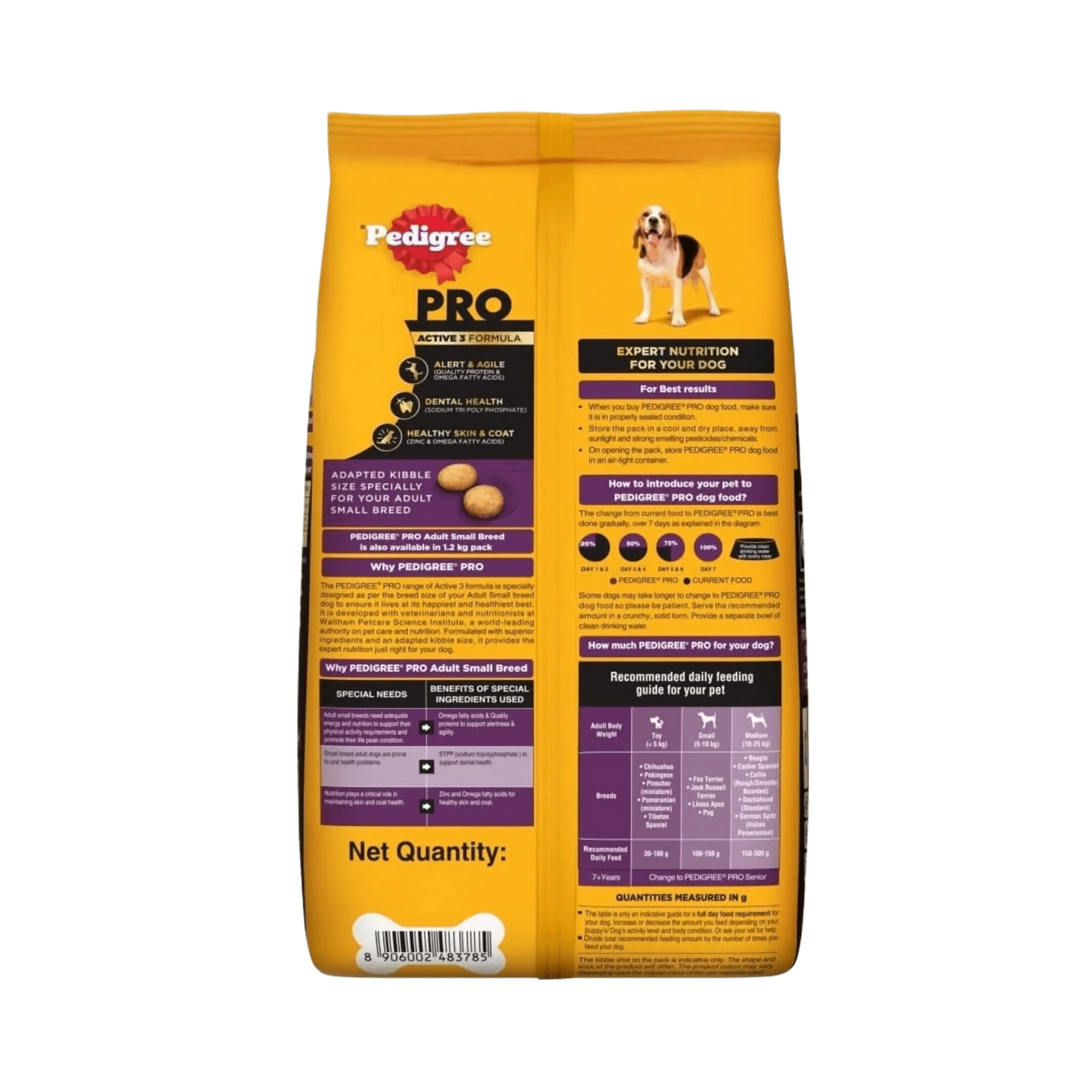 PEDIGREE PRO ADULT SMALL DRY FOOD (M) - Animeal