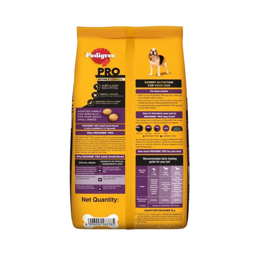 PEDIGREE PRO ADULT SMALL DRY FOOD (M) - Animeal