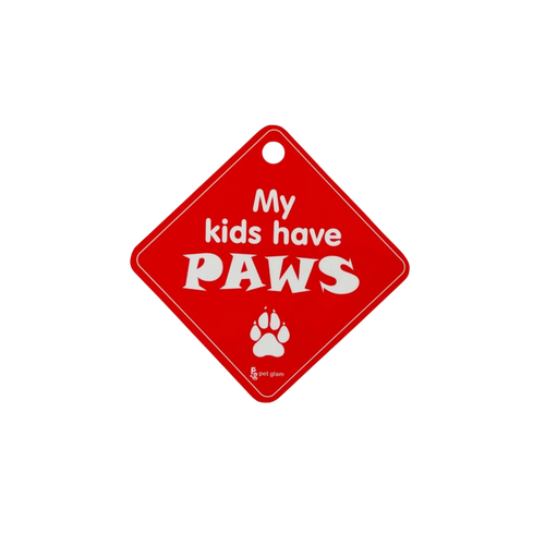 PG CAR SIGN MY KIDS HAVE PAWS - Animeal