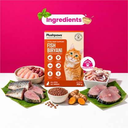 PLUSHPAWS FISH BIRYANI WITH COLLAGEN WET CAT FOOD [75 GM] - Animeal