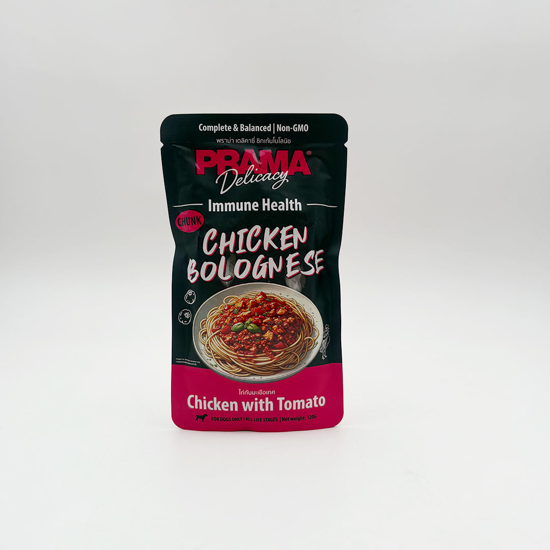 PRAMA DELICACY CHICKEN BOLOGNESE WET DOG FOOD [120 GM] - Animeal