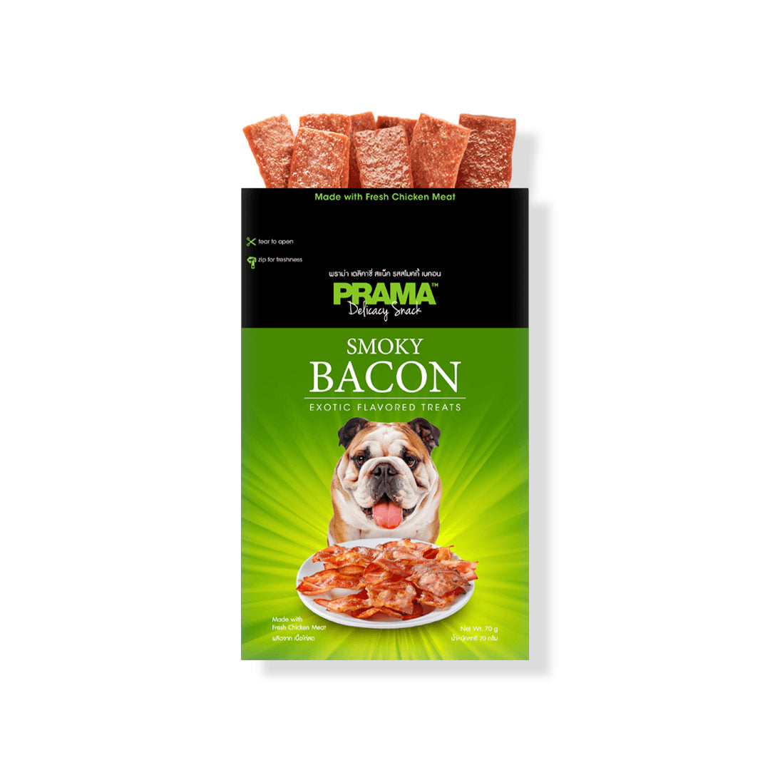 PRAMA DELICACY SMOKED BACON DOG TREATS [70 GM] - Animeal