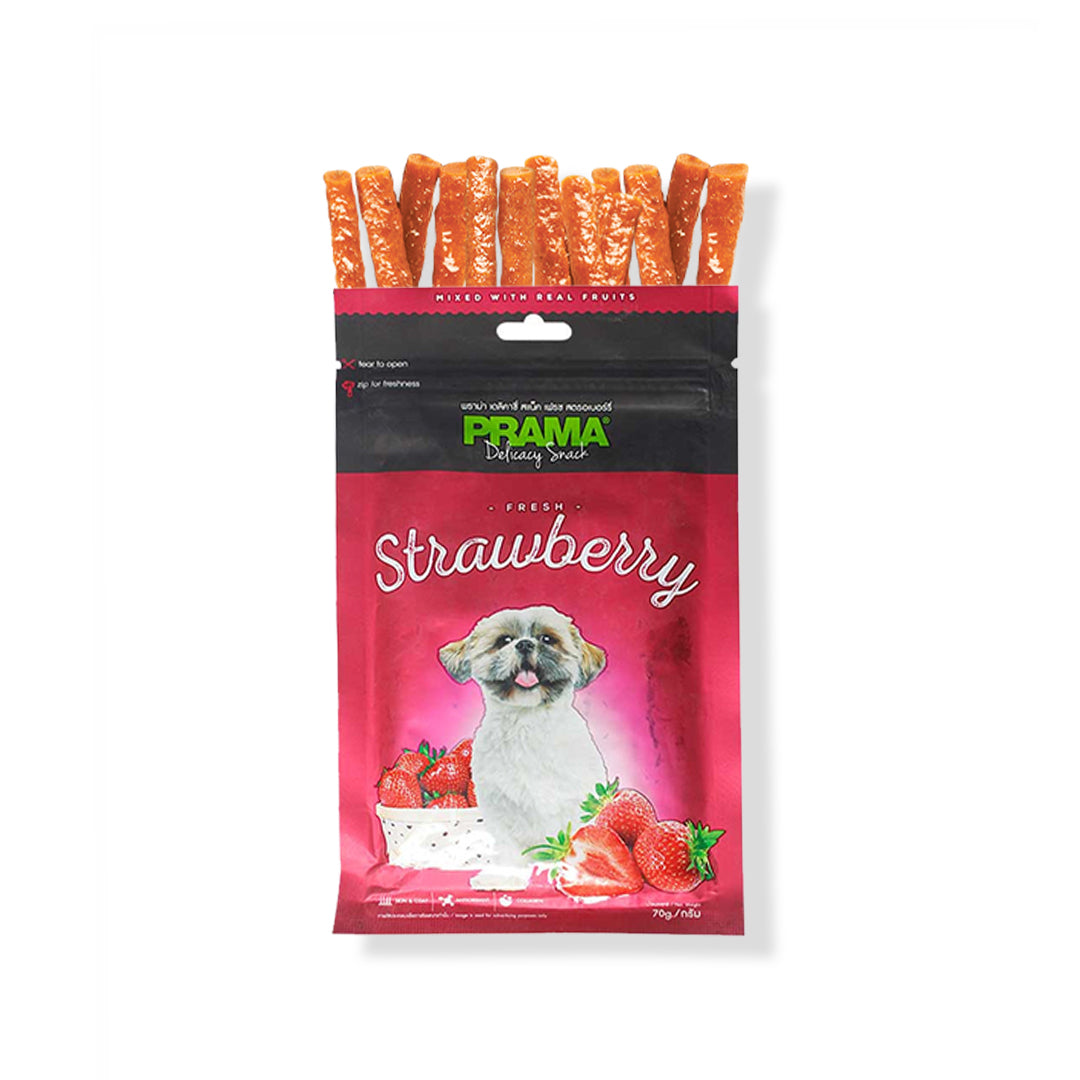 PRAMA DELICACY STRAWBERRY DOG TREATS [70 GM] - Animeal