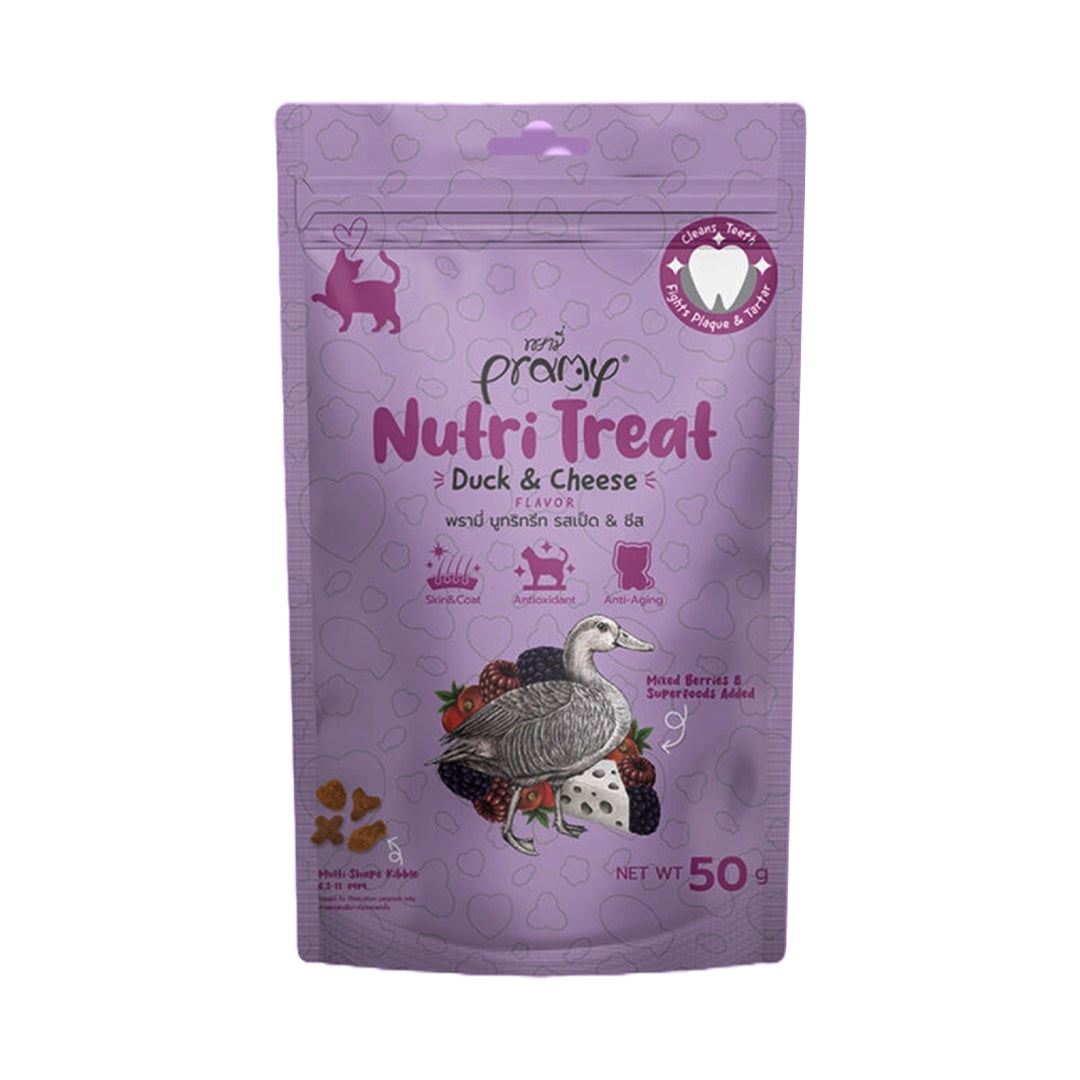 PRAMY NUTRI TREAT DUCK AND CHEESE FOR CATS [50 GM] - Animeal